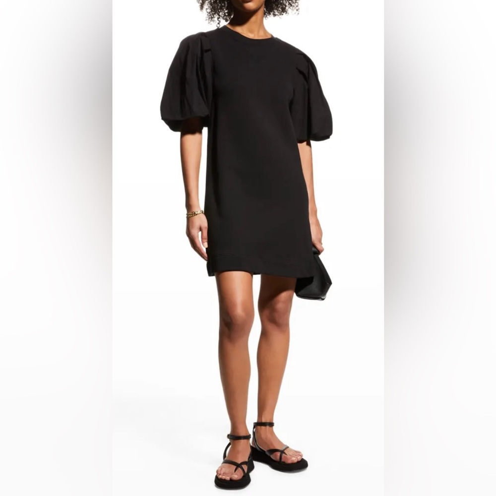 Marie Oliver Black Evie Puff Sleeve Mini Dress